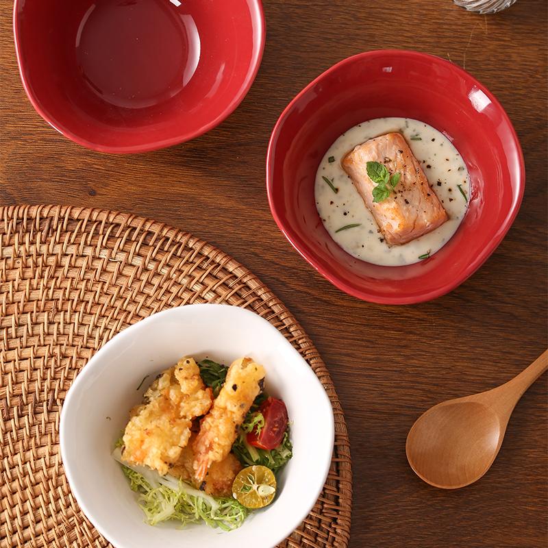 BRCeramic Soup Salad Bowl Kitchen Restaurant Special Appetizer Tableware Rock Texture Dessert Bowl Noodles Bowls Dinner PlateEY
