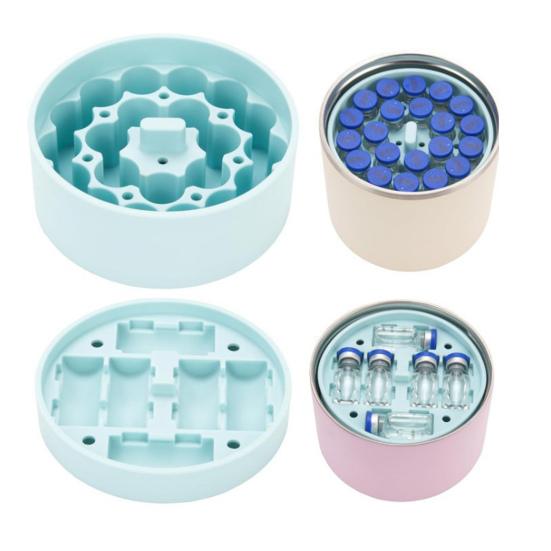 Wkład do fiolek do słoików na żywność Hydrapeak Możliwość układania w stos Uchwyt na fiolki 3 ml Zestaw do przechowywania peptydów Maksymalna pojemność 28 fiolek Wkład do Hydrapeak 32oz 25oz 18oz