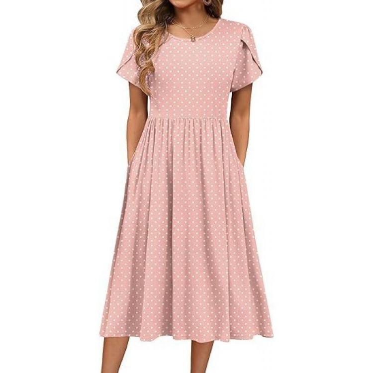 Maxi Dress Floral Women Long Sleeve Casual Loose Dress Round Neck Ethnic Style Floral Print Long Dresses