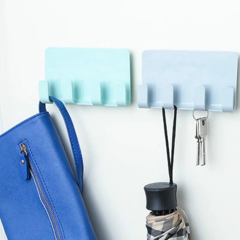 Mobile Phone Charging Stand Mobile Phone Holder Charging Bracket Wall Without Trace 4 Hook Storage Rack