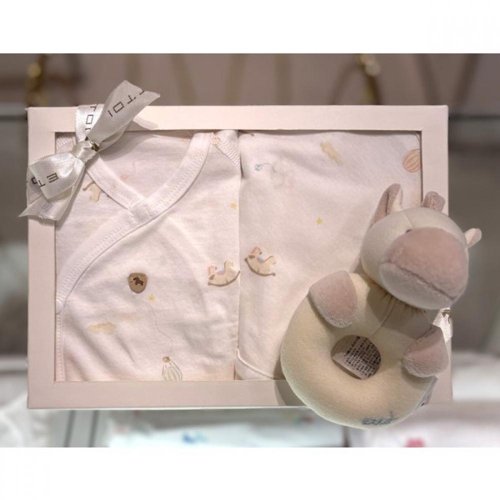 Ettoi Wish Baby Gown X Swaddle X Rattle Set  07t3 171024 Single option