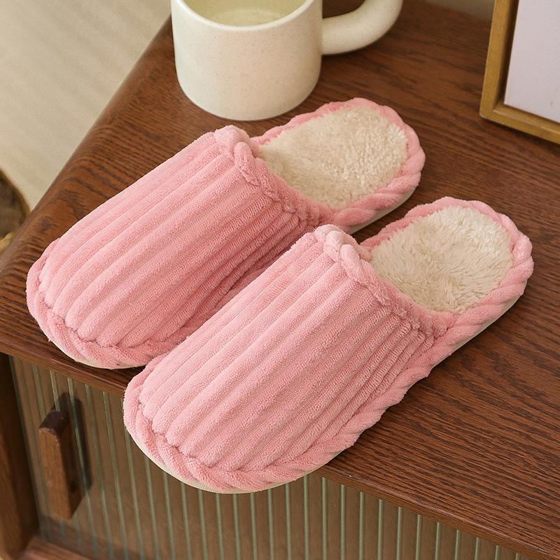 Cotton slippers non-slip home floor wool slippers winter home couple indoor shoes factory cargo pass