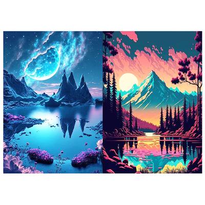 Diamond Painting DIY Kit Lanscape Picture Full Round Drill Mosaic Night View Paintings Embroidery Home Decor