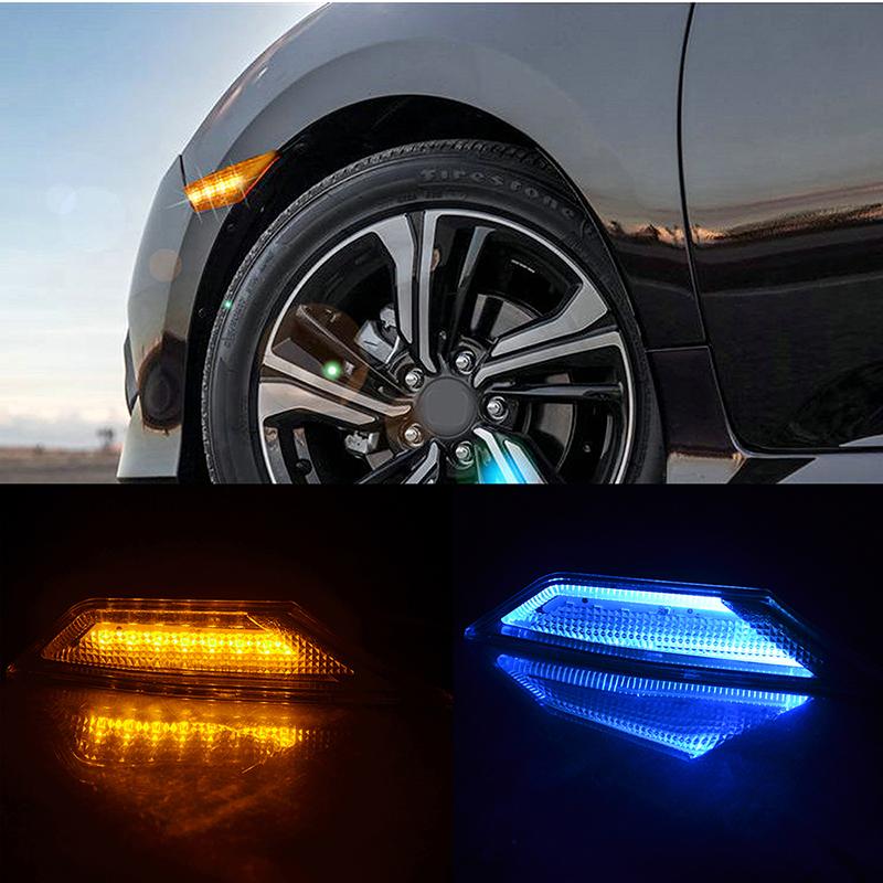 Rhyming 2pcs LED Dynamic Turn Signal Side Marker Light For Honda Civic 10th Gen Sedan Coupe Hatchback Repeater Indicator