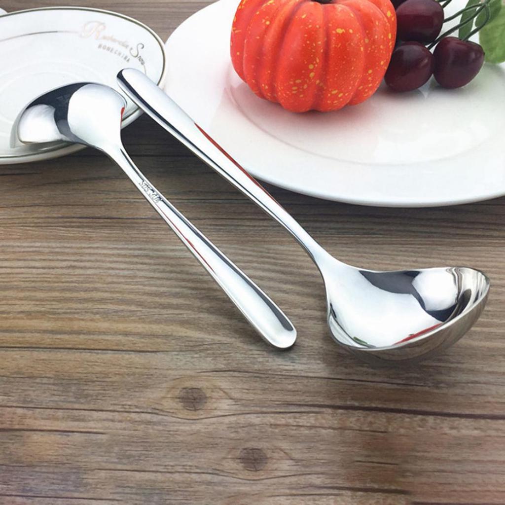 H&K Store 1Pc Household Stainless Steel Soup Scoop Noodle Spoon Kitchen Utensil Tableware