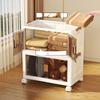 Simple Folding Plastic Storage Cupboard Multilayer Double Door Bedroom Wardrobe High-Capacity Household Bedroom Cabinet