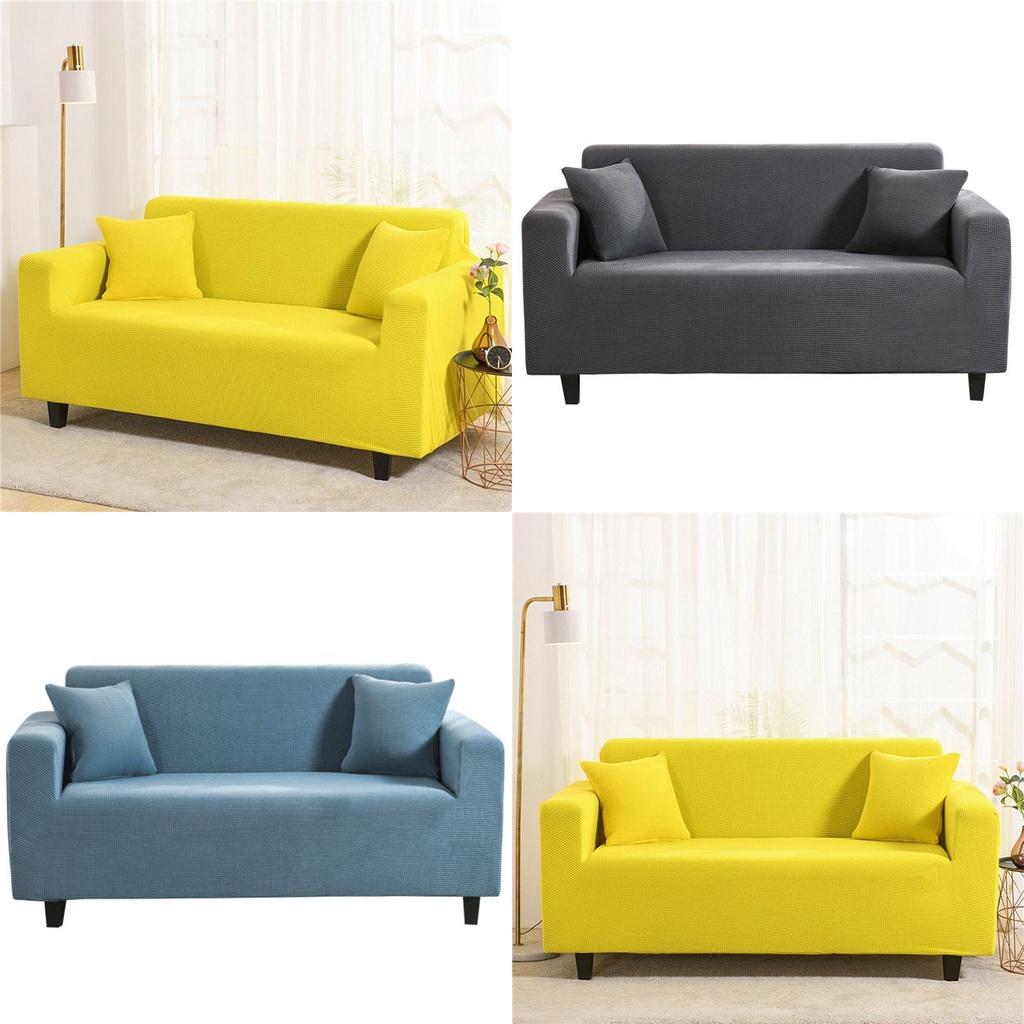 Luxurious Elastic Stretch Sofa Cover In Solid Colors For Ultimate Furniture Protection