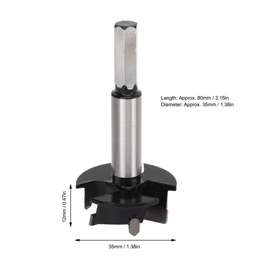 35mm Diameter Forstner Drill Bit 3 Blade Wood Cutter Tool Precision Wood Hole Saw For Woodworking