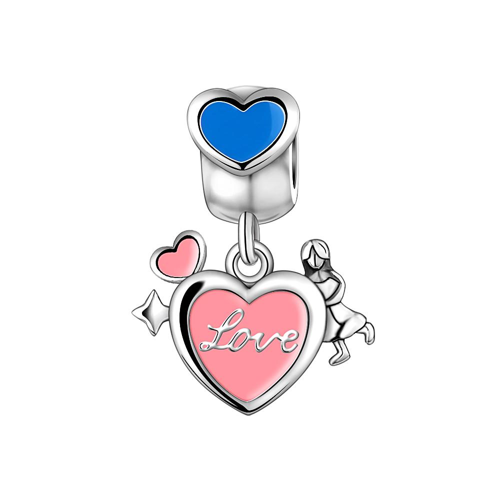 Newcopperoriginal Accessories Star Key Charm Wing Girl Tower Dangle Bead Fit Bracelet Jewelry For Gifts