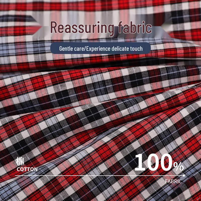 LangSha Men's Loose Plaid Boxer Shorts