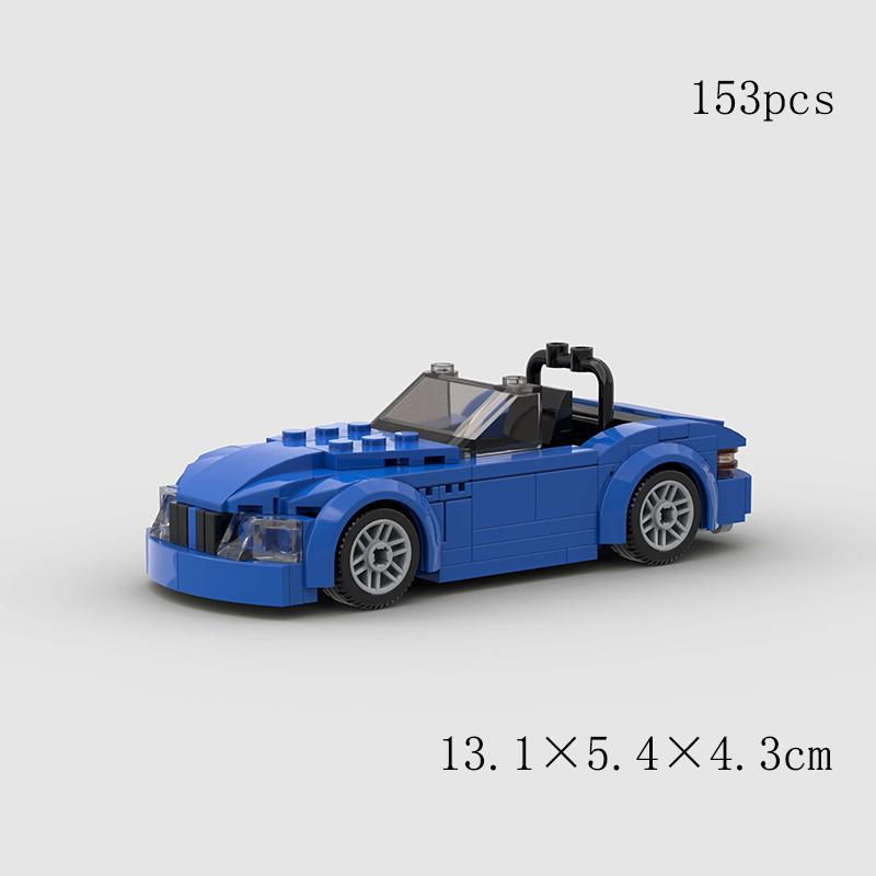 MOC Classical Speed Old Car City Super Racer Model Building Blocks Technical Sports Racing Vehicle Bricks Christmas gift Kid Toy