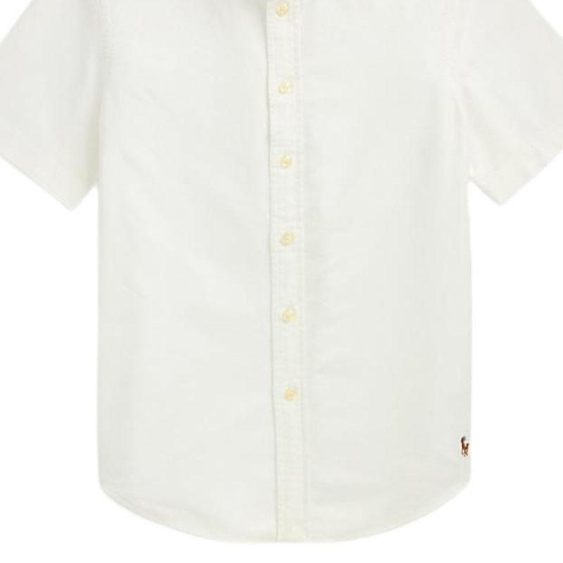 Polo Ralph Lauren Cotton Short Sleeve Oxford Uniform Shirt Kids Shirts White 323934998-001