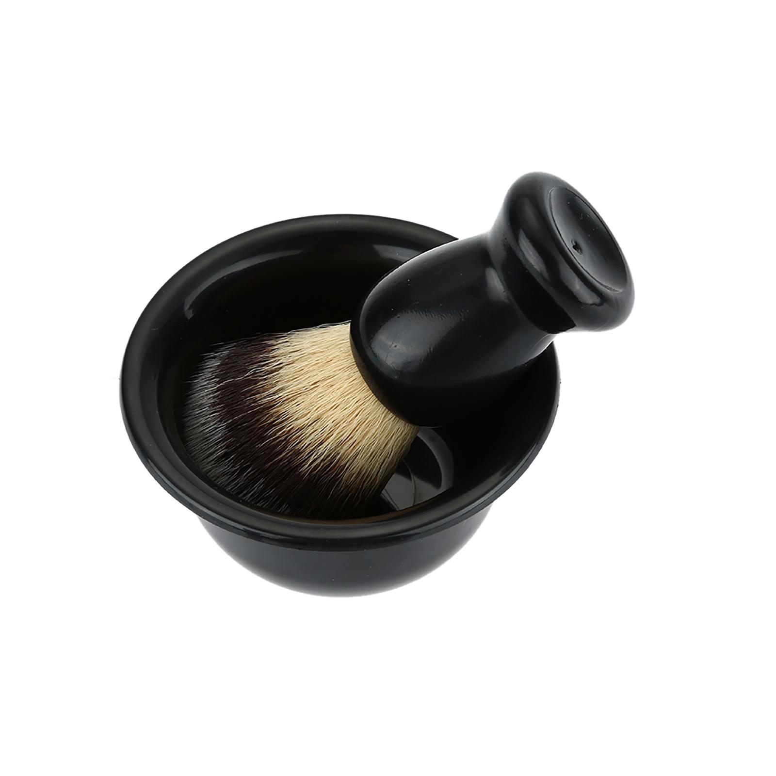 

3 In 1 Shaving Brush Kit Shaving Frame Base + Shaving Soap Bowl + Shaving Bowl Modern Design Hair Shaving Brush Acrylic Materials Shaving