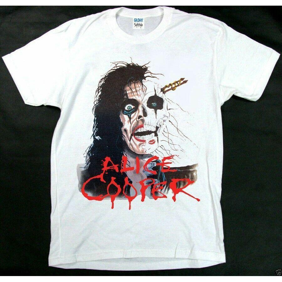 Vintage Alice Cooper concert tour White shirt 1989 All size Unisex T-Shirt L