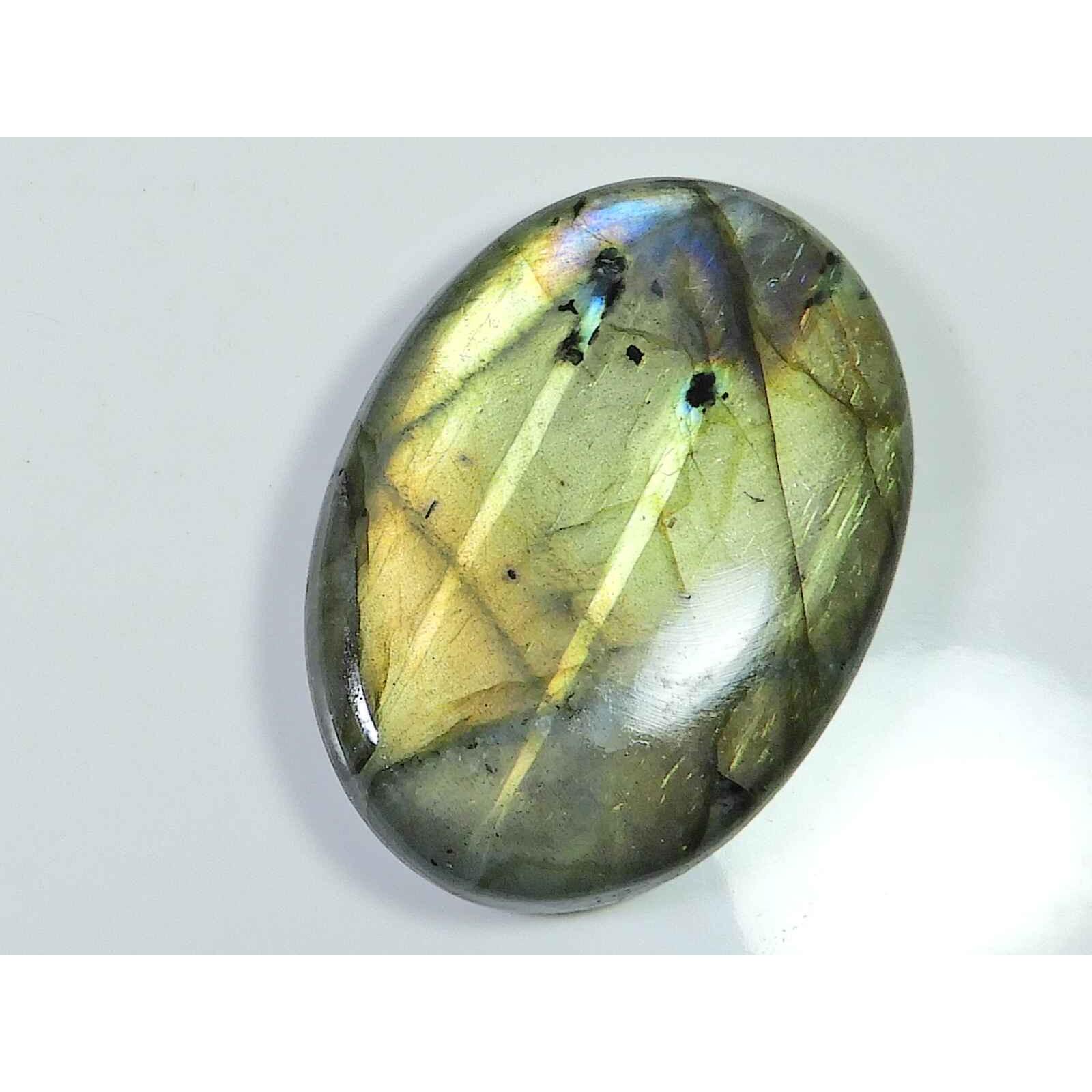 

121Cts. Natural Labradorite Oval Crystal Cabochon loose Gemstone 33X49MM SK-1947