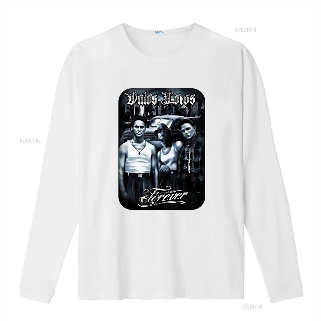 Vatos Locos Forever Mens Heavyweight T Shirt Print On Shaka Wear Retro Gangster Style Urban Fashion vintage Washed homme