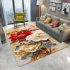 Retro Chinese Flowers Carpet Living Room Bedroom Balcony Sofa Table Door Entrance Rug Non-slip Machine Washable Home Decor Mat