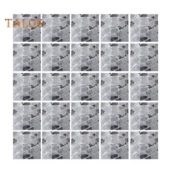 100 Stück Tabletteinlagen in Lebensmittelqualität, arbeitssparend, 2 Farben, praktisches Zeitungspapier-Design, Backpapier, Küchenhelfer