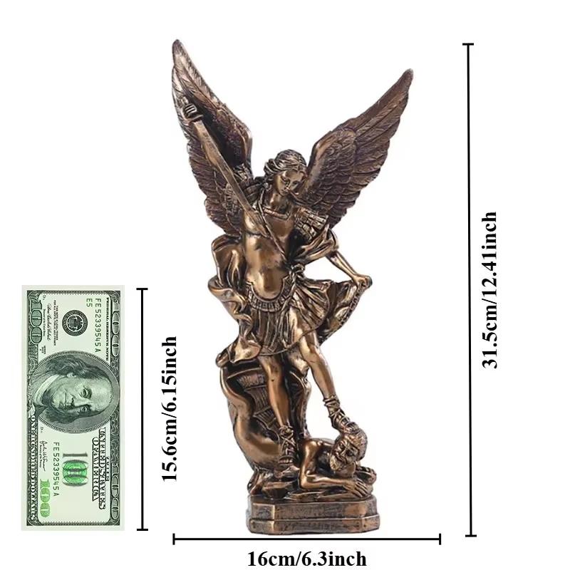 San Miguel Arcangel Statue St Michael Statue Resin Saint Archangel Michael Statue Saint Michael Collection Figurine Decor