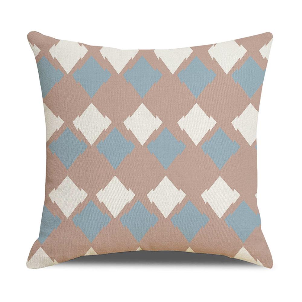 Nuova Copricuscino Decorativo Nordic Moderno Semplice in Lino Copricuscino per Divano con Motivo Geometrico