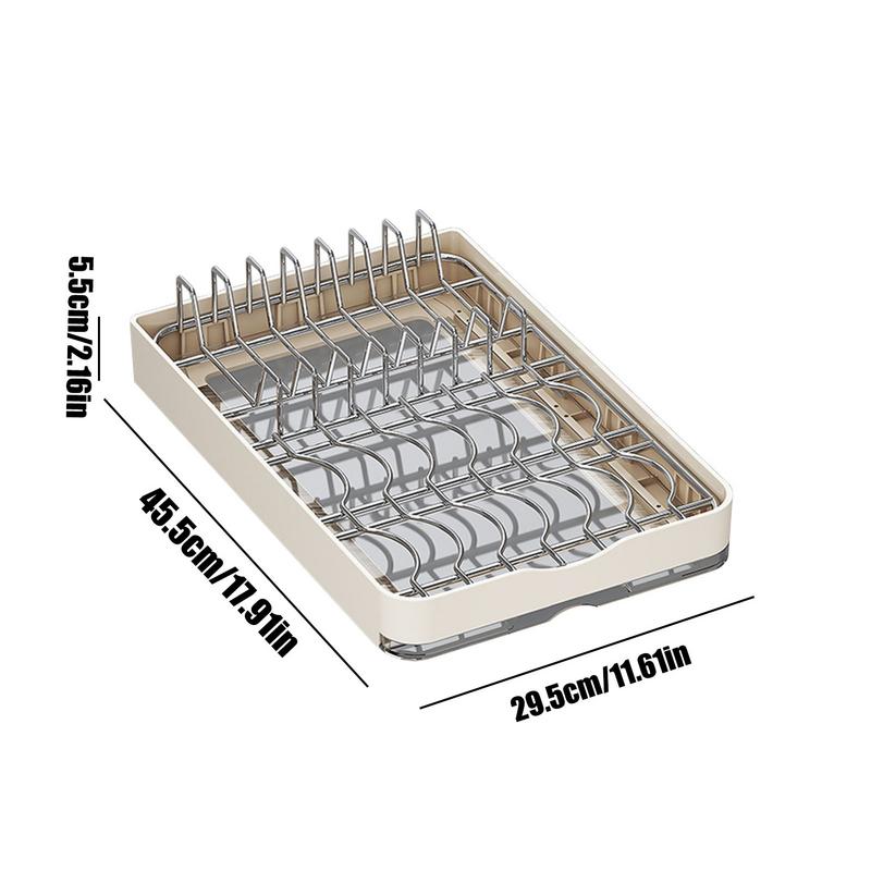Pull Out Drawers For Cabinets Metal Slide Out Dish And Bowl Drying Rack Drawer Organizer For Kitchen Bathroom Living Room Pantry