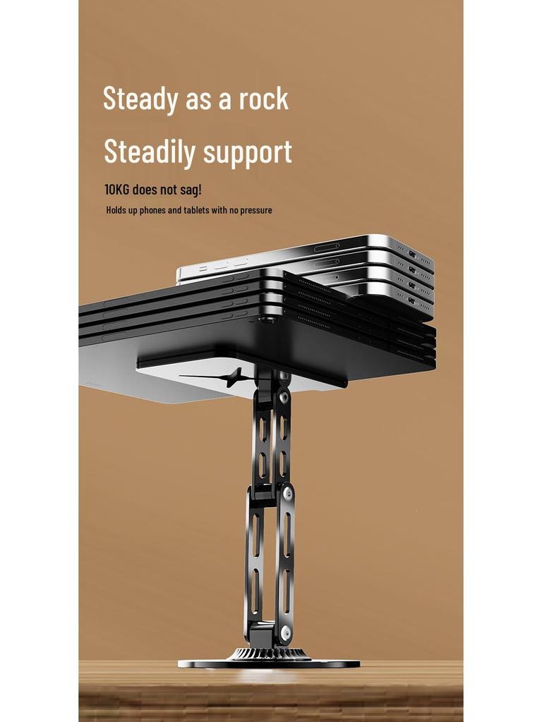360° Rotating Tablet Stand: Metal Desktop Support for Online Classes, Lazy Viewing, and Browsing. Douyin Compatible, Height Adjustable.