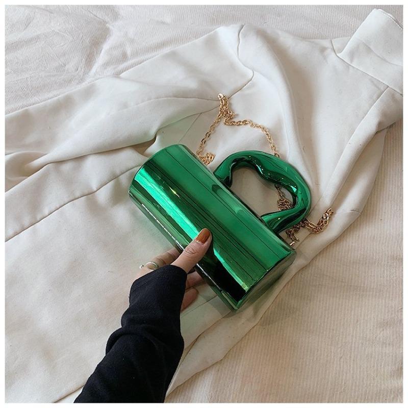 

Acrylic fashion handbag bag women s new versatile solid color box bag fresh and elegant messenger bag One size fits all зелёный