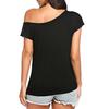 Women's Casual Off Shoulder Tops Short Sleeve T Shirts Loose Summer Blouse Shirt