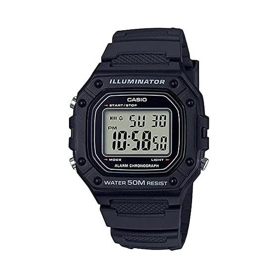[Casio] CASIO Стандартные цифровые часы W-218H-1AV Мужские Женские Дешевые Casio Chipkashi Черные Зарубежные Модели [Параллельный Импорт]