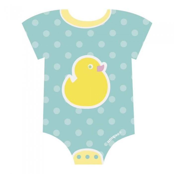 Unique Party Paper Polka Dot Baby Shower Decoration (Pack of 24) One Size jaune/bleu