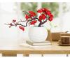 Artificial Plum & Peach Blossom Bonsai: Dried Flower Arrangement for Indoor Decoration
