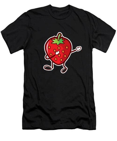 Cute Funny Dancing Strawberry Fruit Lover T-Shirt S to 3XL M
