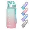 Ulable Water Bottle, Large Capacity Water Bottle with One-Touch Opening and Time Marker, Ultra-Lightweight, Cold and Heat Resistant, Portable, Leak-Pr