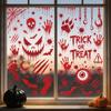 Scary Realistic Bloody Handprint Stickers Electrostatic Window Decals  Floor Decoration