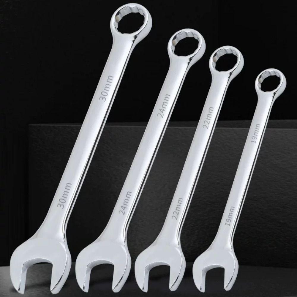 Chrome Vanadium Steel Combination Wrench 6-32mm Combo Spanner Open Box End Wrench Home Use