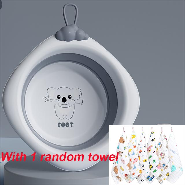 3Pcs Baby Wash Basin Sets Baby Kids Foldable Small Wash Basin, Portable Plastic Basins for Travel Camping Home Use