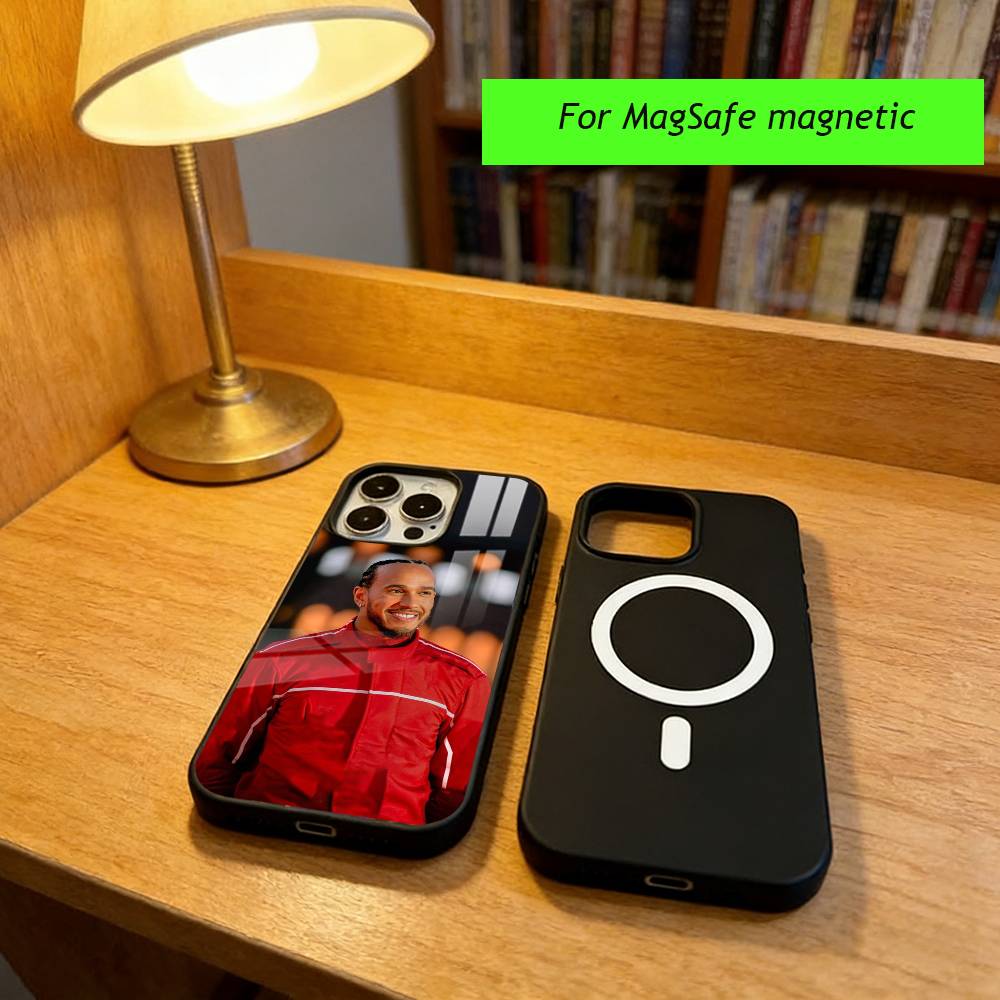 L-Lewis Hamilton Phone Case For iPhone17,16,15,14,13,12,11 Plus,Pro Magnetic with Magsafe Wireless Charging