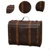Wooden Vintage Style Suitcase Decor Decorative Storage Box for Keepsake Wedding