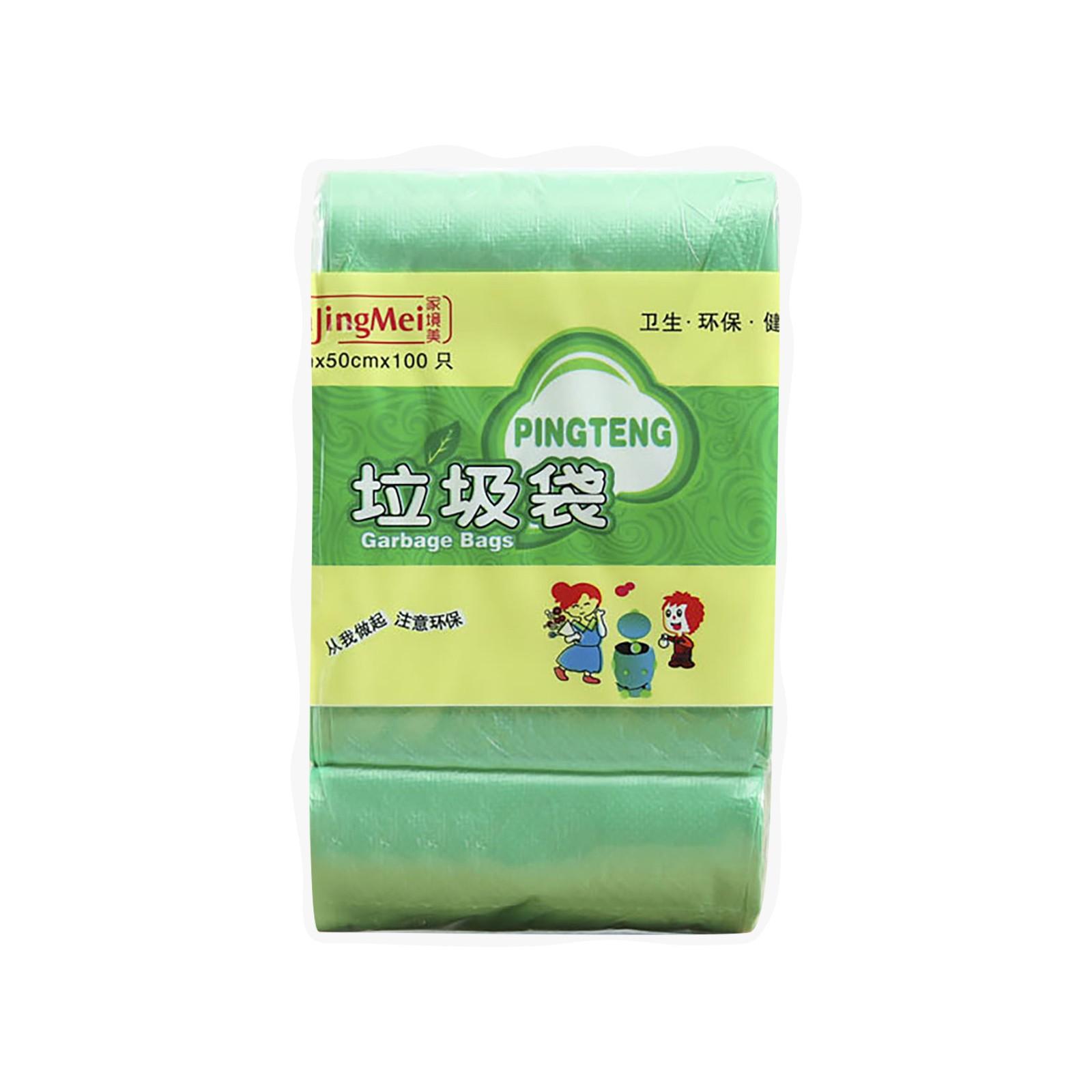 

5 рулонов одноразовых бытовых высококачественных мешков для мусора One Size зелёный