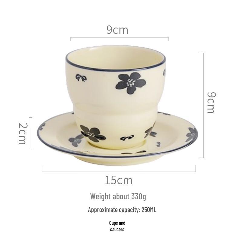 Shangqi Ceramic Coffee Cup and Saucer Set