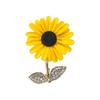 Women Brooch Sunflower Decor Anti-slip Shoulder Bag Suit Coat Collar Hat Scarf Decoration Clothes