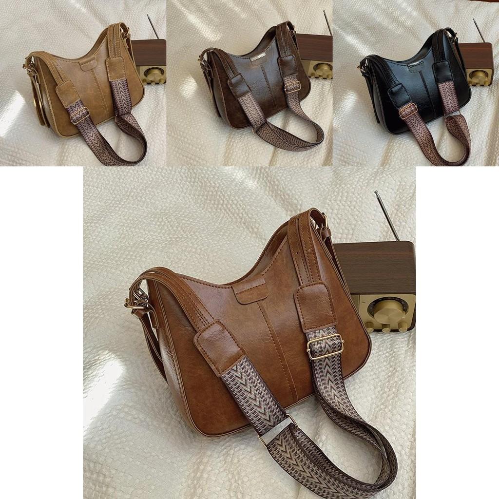 Stylish All-match Women's Bucket Bag Soft Touch Fabric Classic Vintage Design