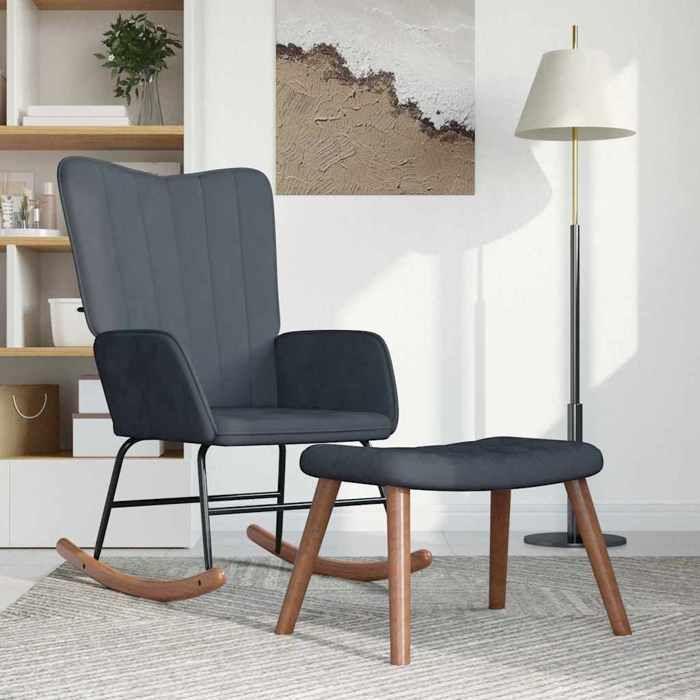 VidaXL Chaise à Bascule avec Repose-pied Chaise de Relaxation Siège de Relaxation Fauteuil de Salon Salle de Séjour Salon 327755