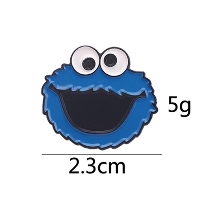 Spilla smaltata carina e colorata di Sesame Street, Elmo, Mostro Biscotti