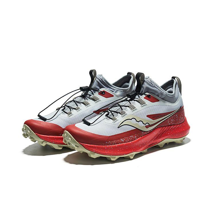 Saucony Peregrine 13 St Multifunctional Professional Low-Top Trail Running Shoes Men sneaker Gray Red S20840-105