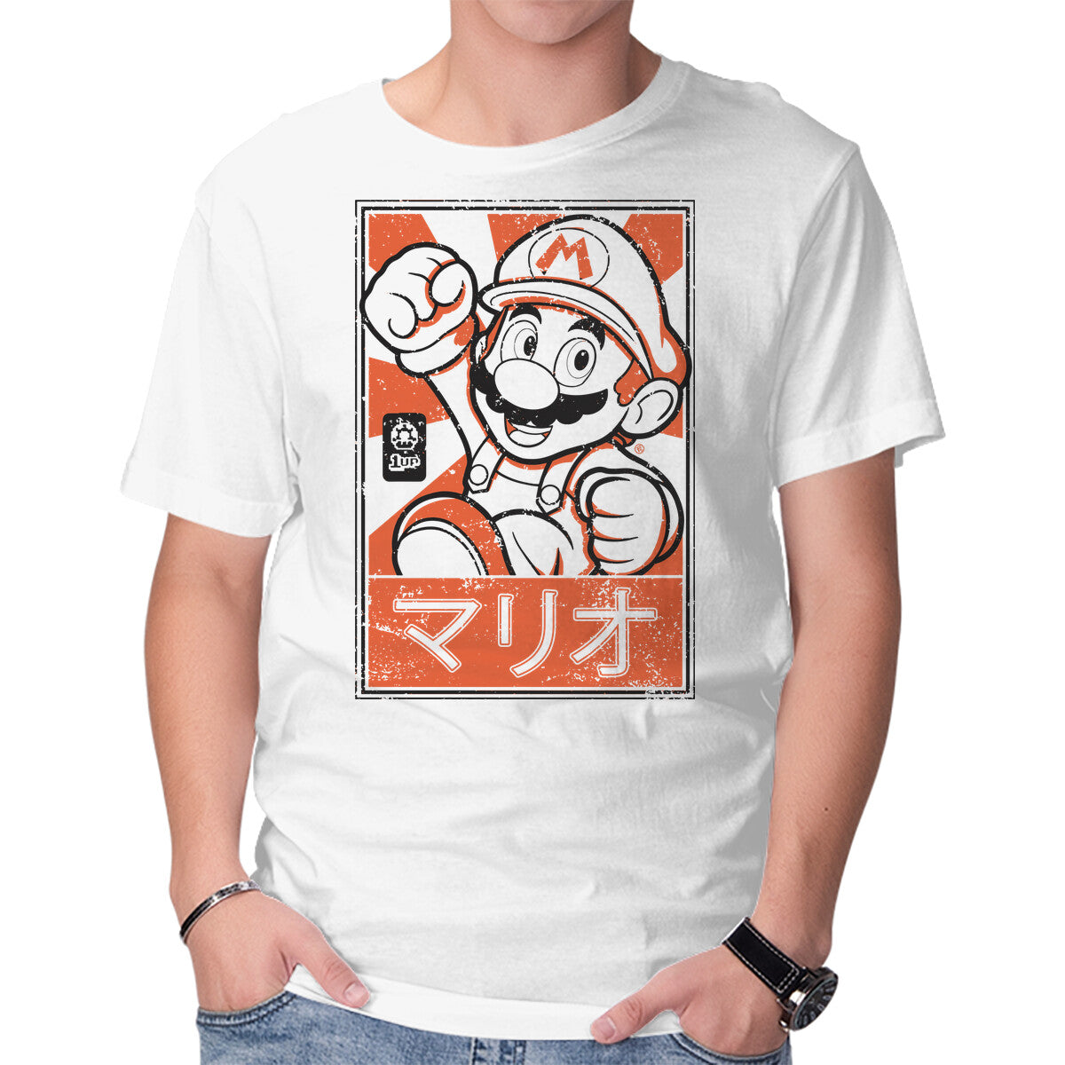 Unisex Crew Neck T-Shirt Mario Japan Graphic Short Sleeve Casual Tee XXL