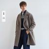 Navigare Men's 100% Wool Mid-Length Overcoat