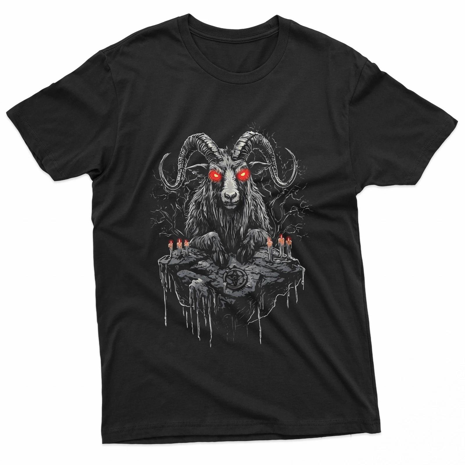 

Occult Goat Pentagram Dark Halloween Black T-Shirt 2XL
