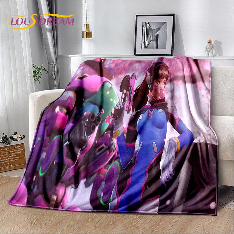 Overwatch Game Gamer DVA  Reaper Soft Plush Blanket,Flannel Blanket Throw Blanket for Living Room Bedroom Bed Sofa Picnic Kid 3D