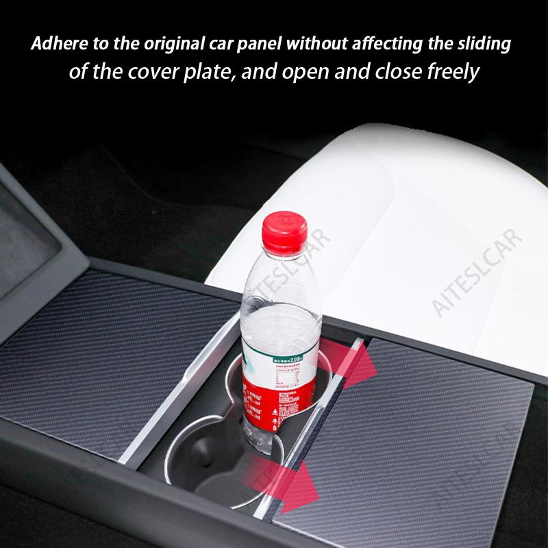 100% Real Carbon Fiber Central Control Panel Cover for Tesla Model Y Juniper/Model 3+ Highland Patch Sticker Car Accessories